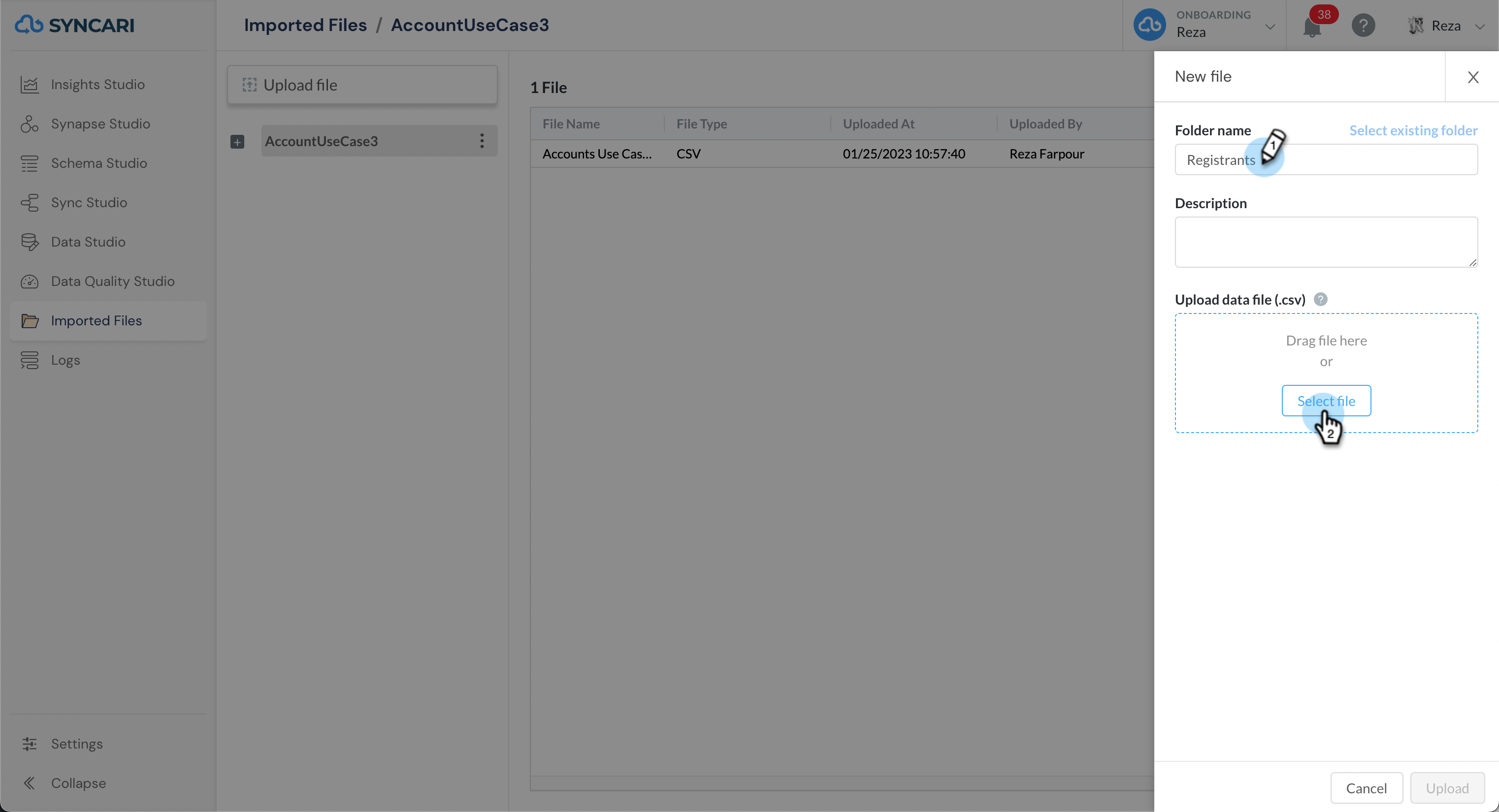 Using the Imported Files Synapse – Syncari