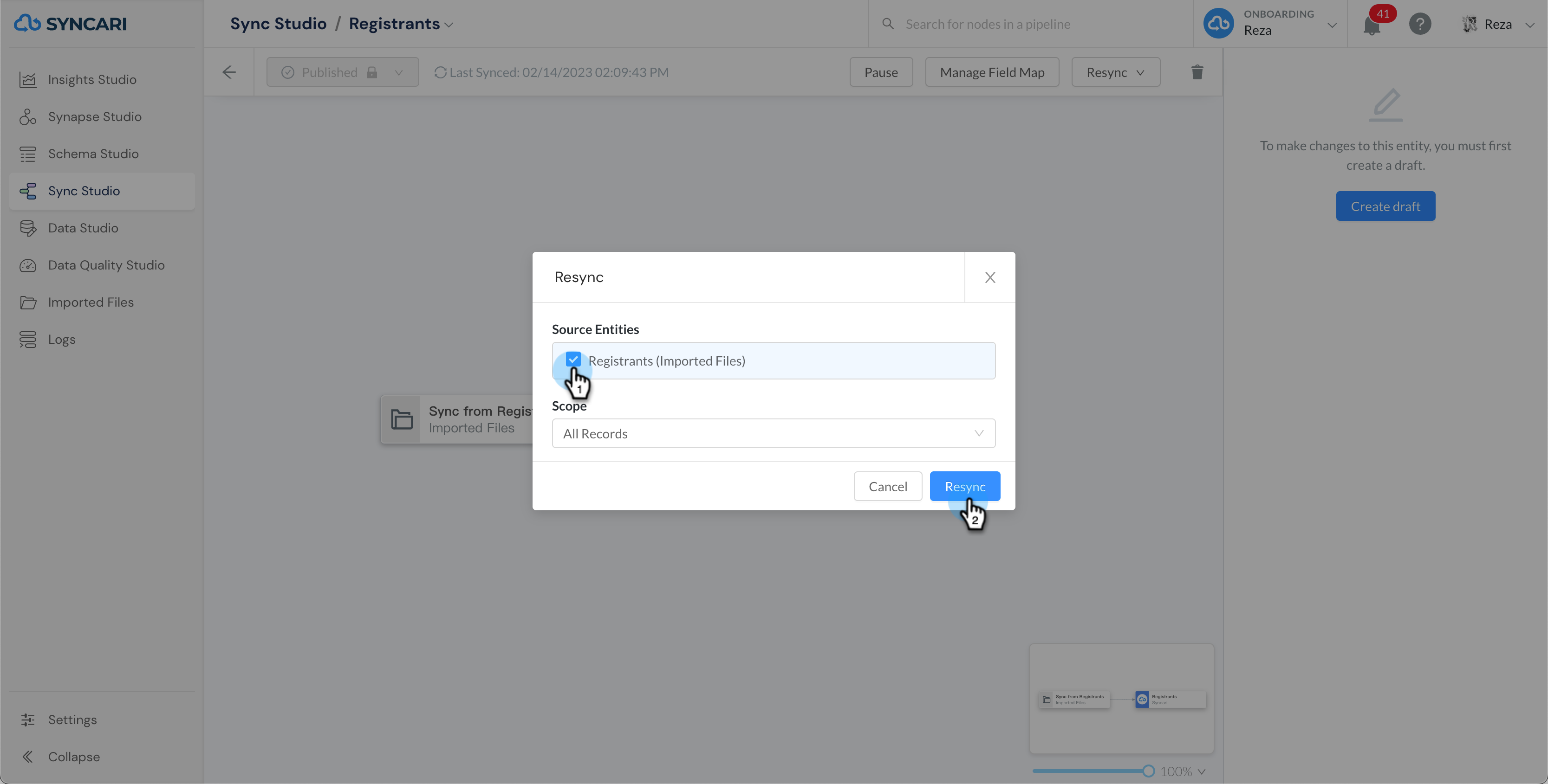 Using the Imported Files Synapse – Syncari
