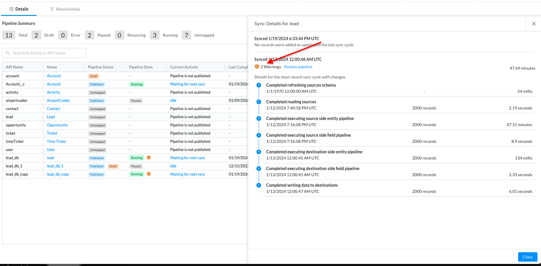 Piple Sync Status View.png